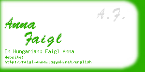 anna faigl business card